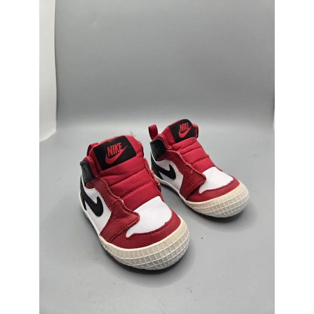 Nike Sky Jordan 1 TD Chicago Red White Black Infant Toddler Shoes Size 3C...